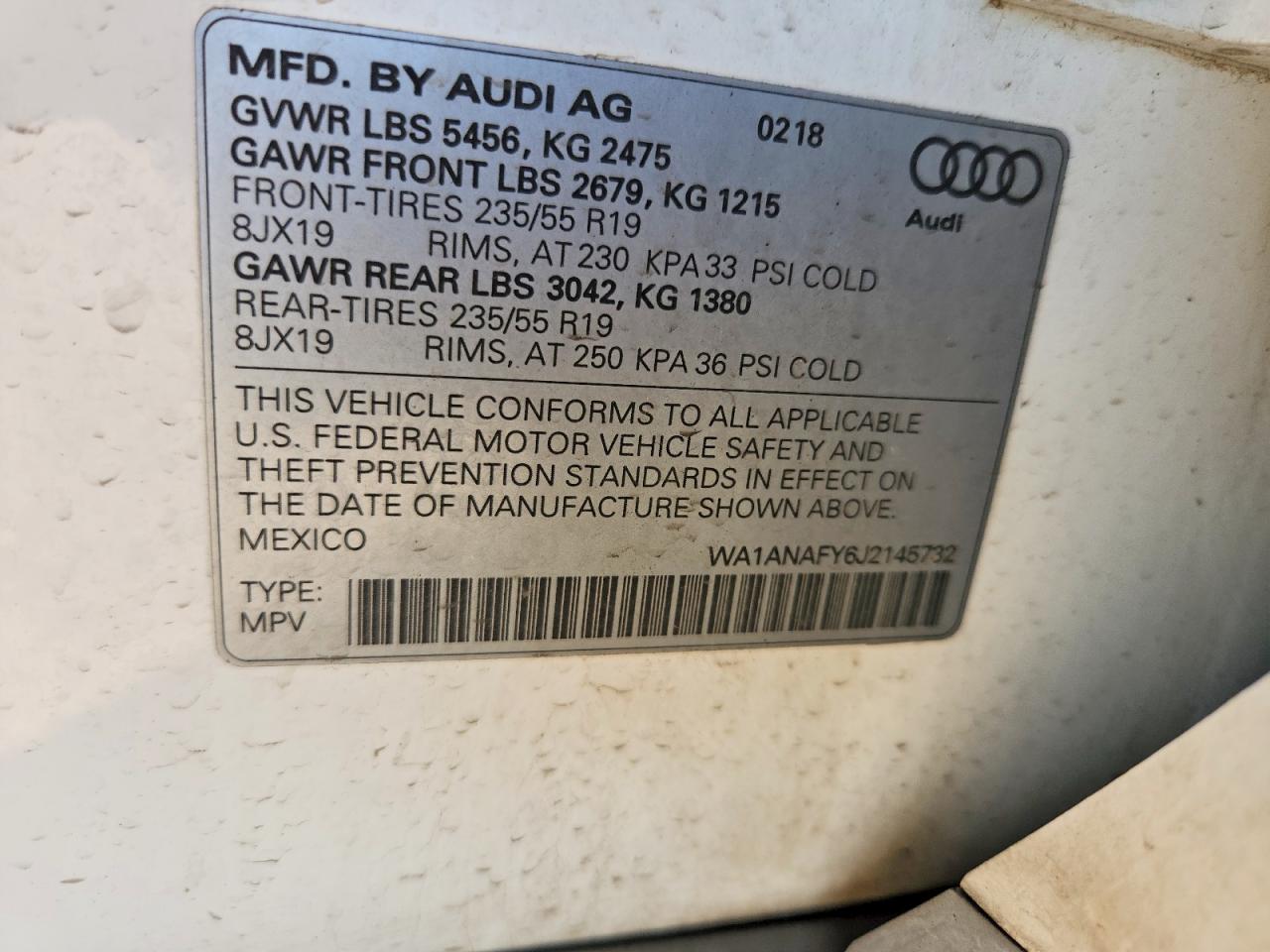2018 AUDI Q5 PREMIUM photo 25