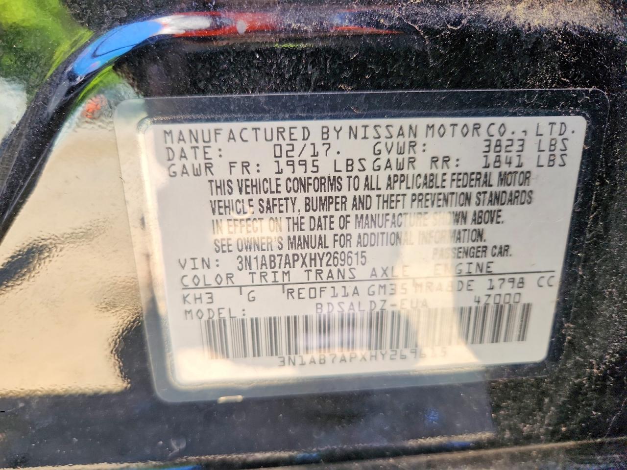 2017 NISSAN SENTRA SV photo 23