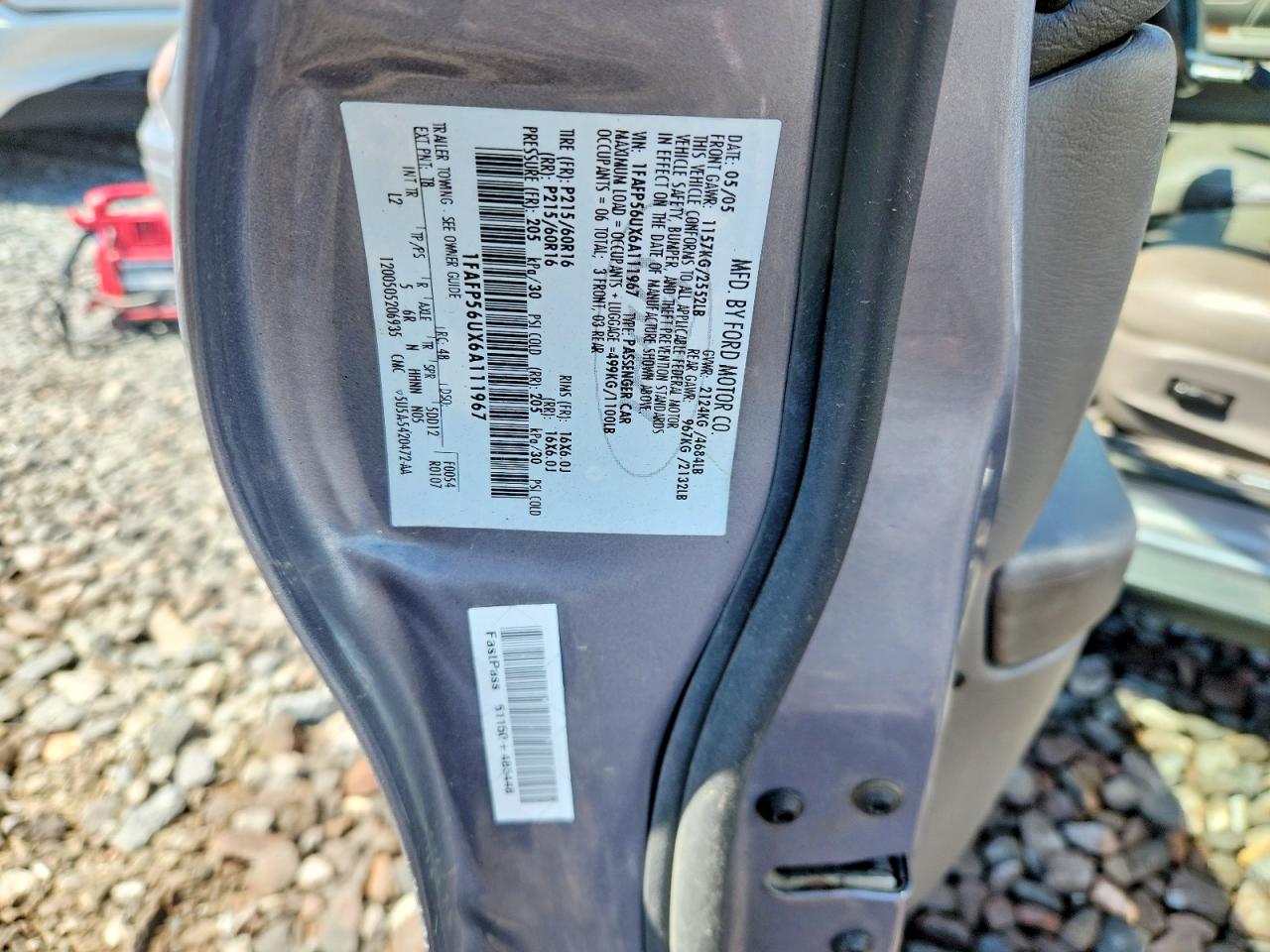 2006 FORD TAURUS SEL photo 12