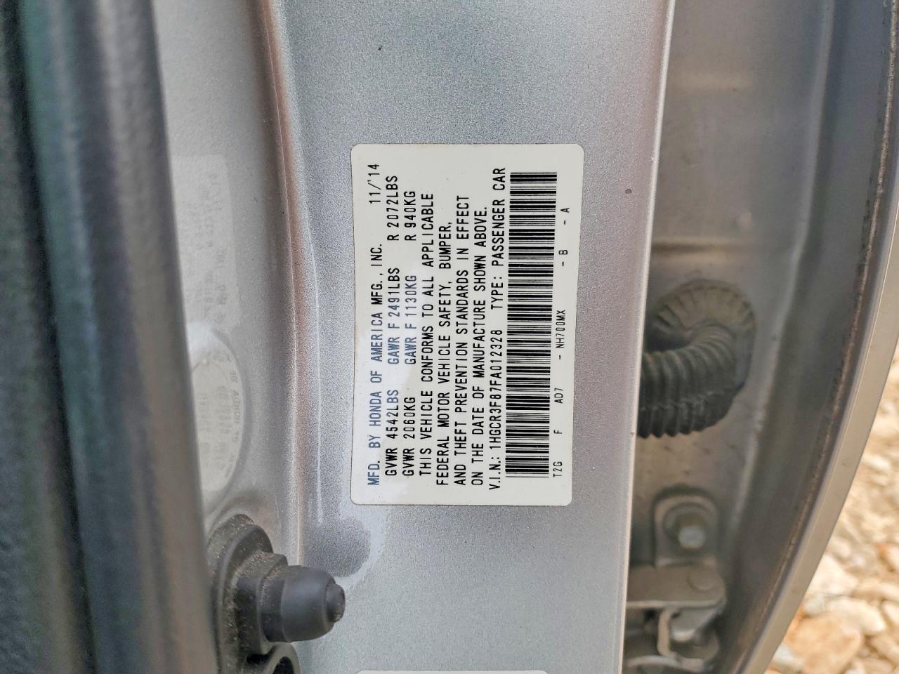 2015 HONDA ACCORD EXL photo 34