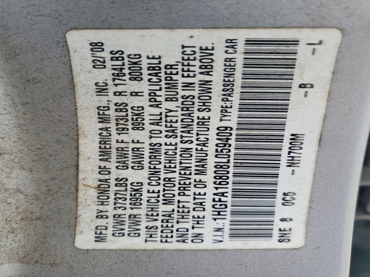 2008 HONDA CIVIC EX photo 12