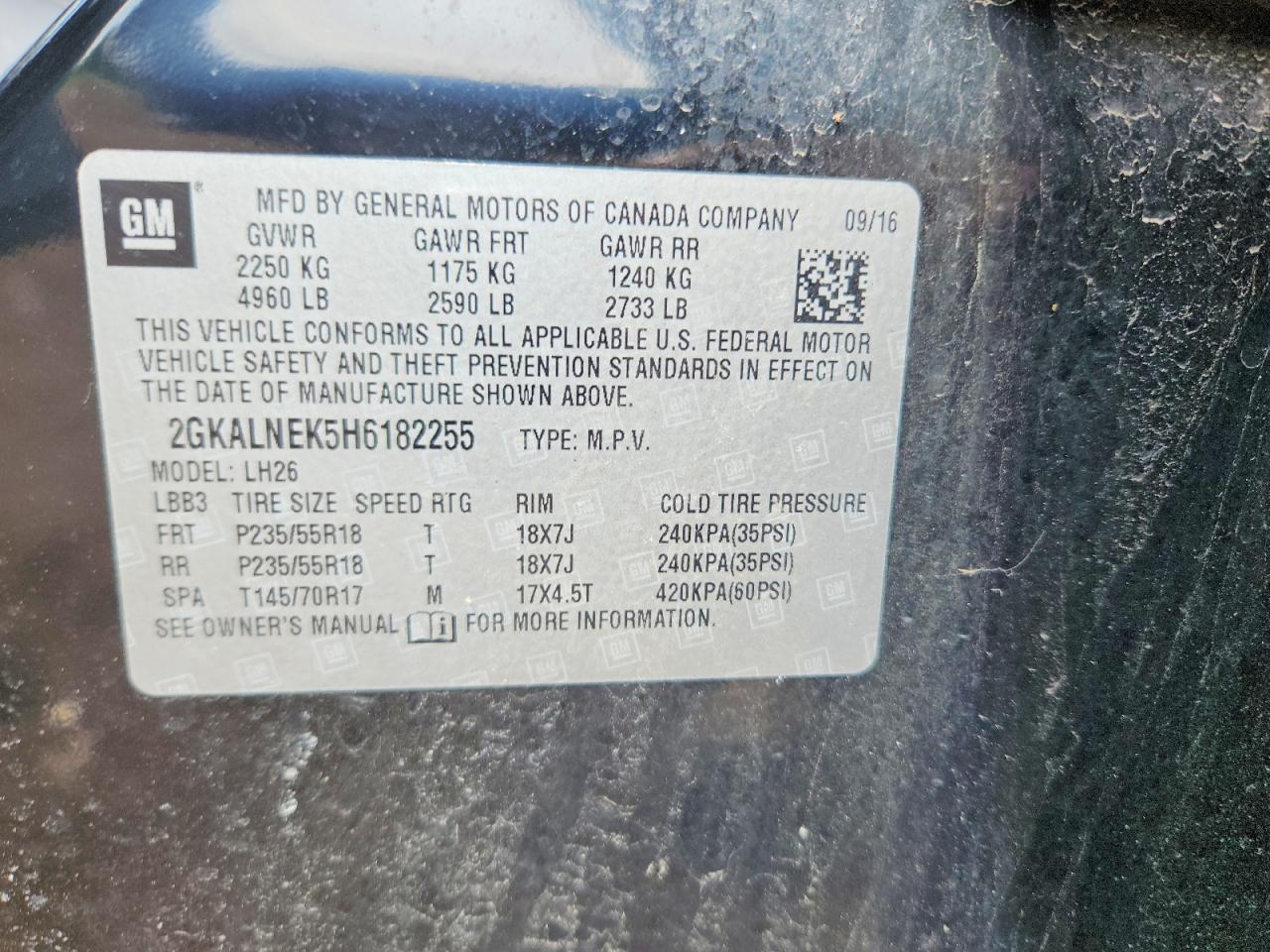 2017 GMC TERRAIN SLE photo 37