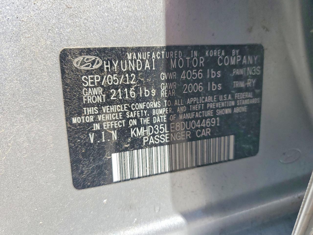 2013 HYUNDAI ELANTRA GT BASE photo 12