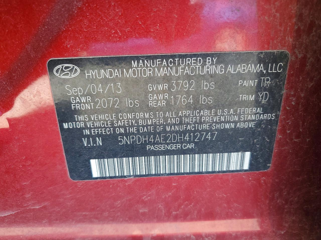 2013 HYUNDAI ELANTRA LIMITED photo 34