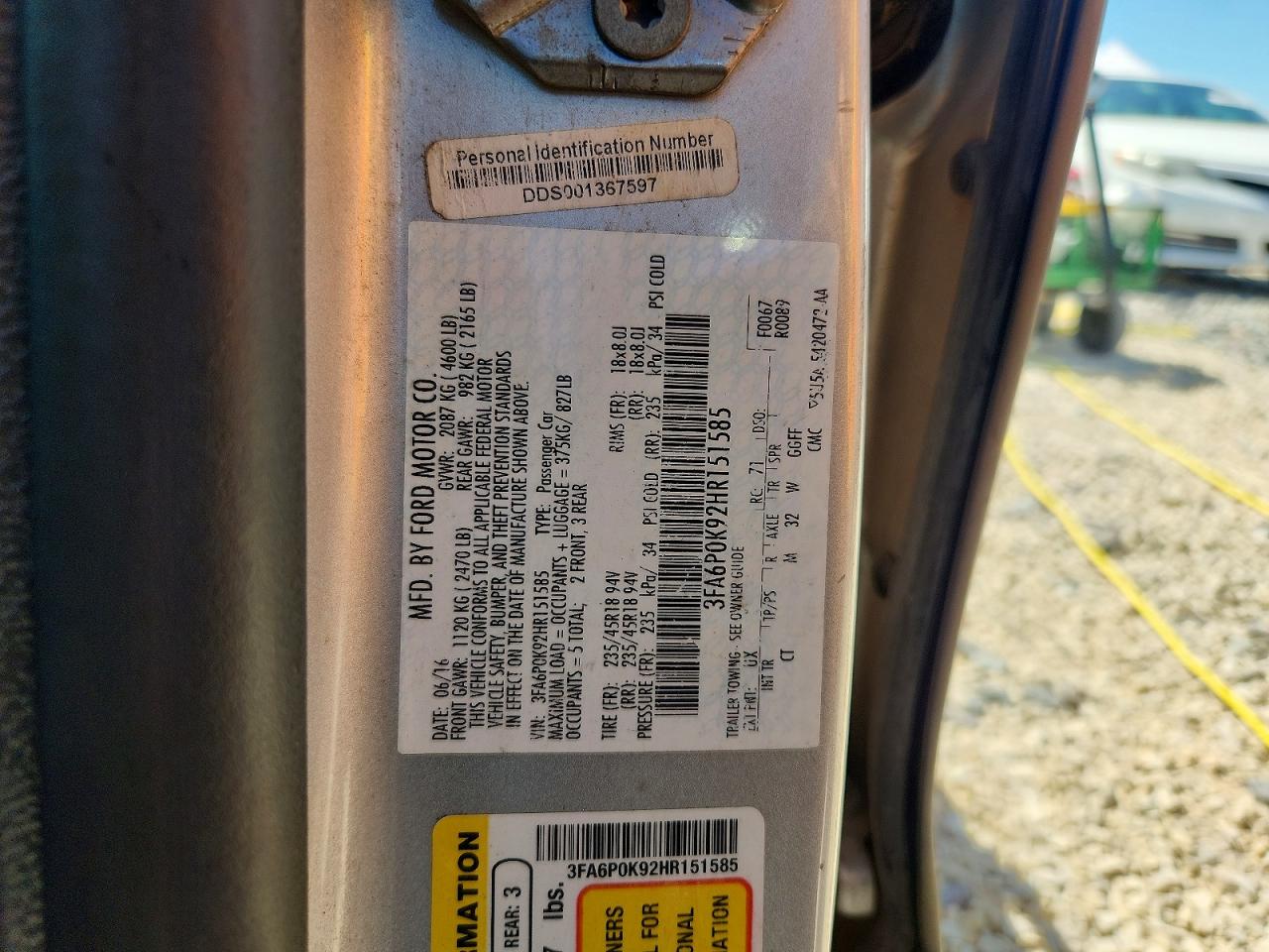 2017 FORD FUSION TITANIUM photo 23