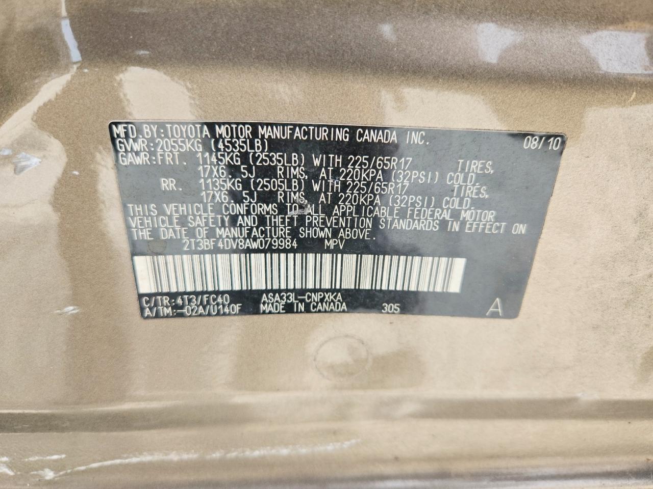 2010 TOYOTA RAV4 BASE photo 25