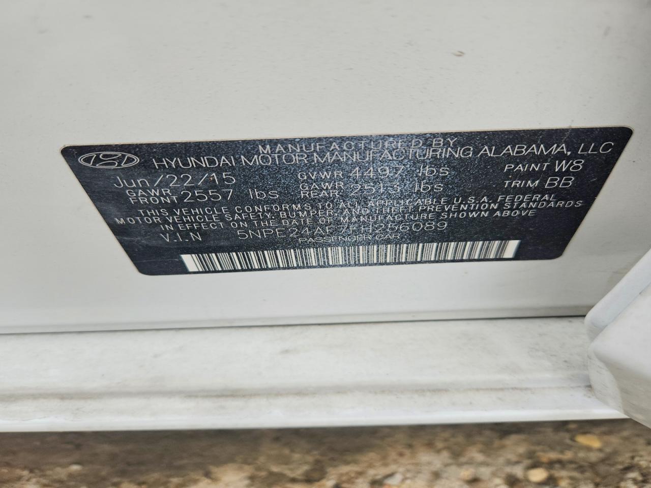 2015 HYUNDAI SONATA SE photo 34