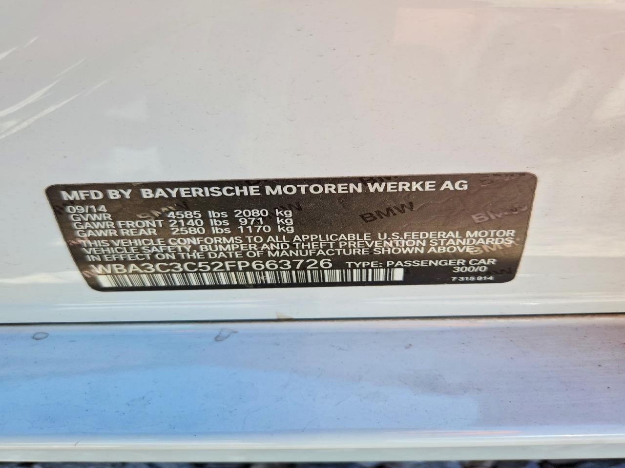 2015 BMW 320 I XDRIVE photo 23