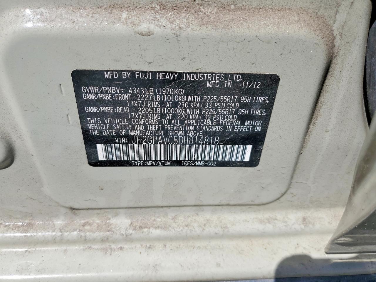 2013 SUBARU XV CROSSTREK 2.0 PREMIUM photo 37