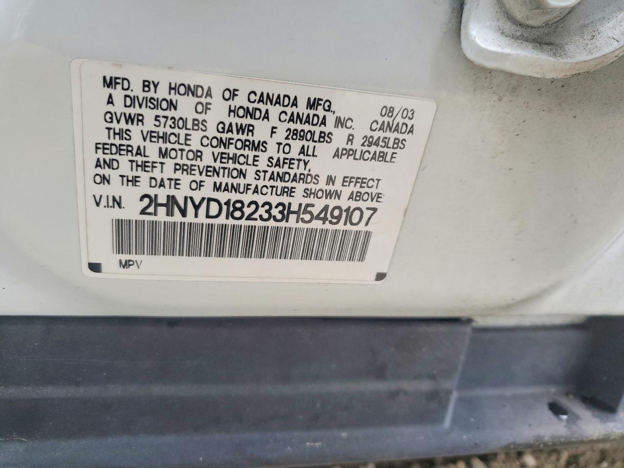 2003 ACURA MDX photo 27