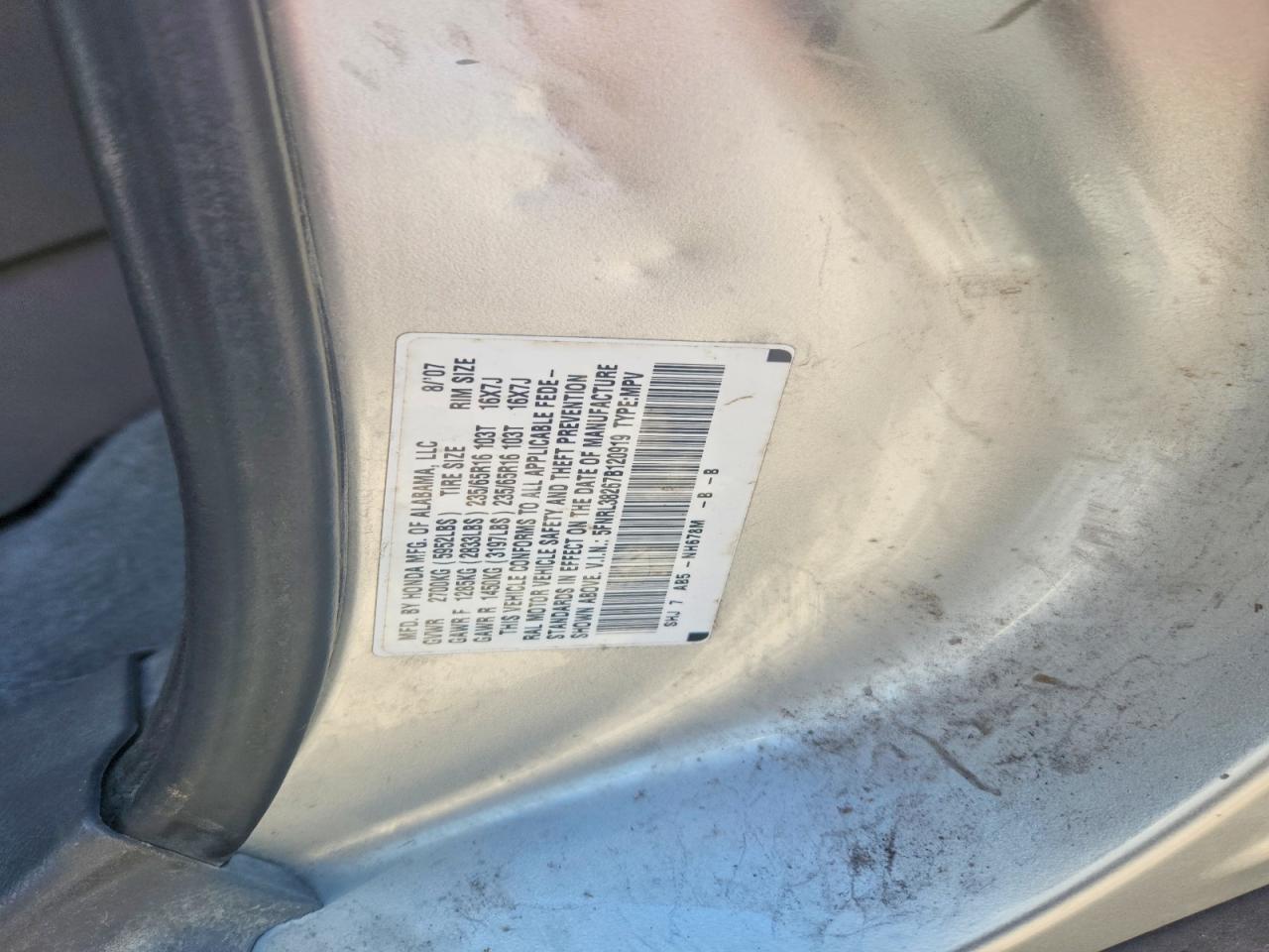 2007 HONDA ODYSSEY LX photo 37