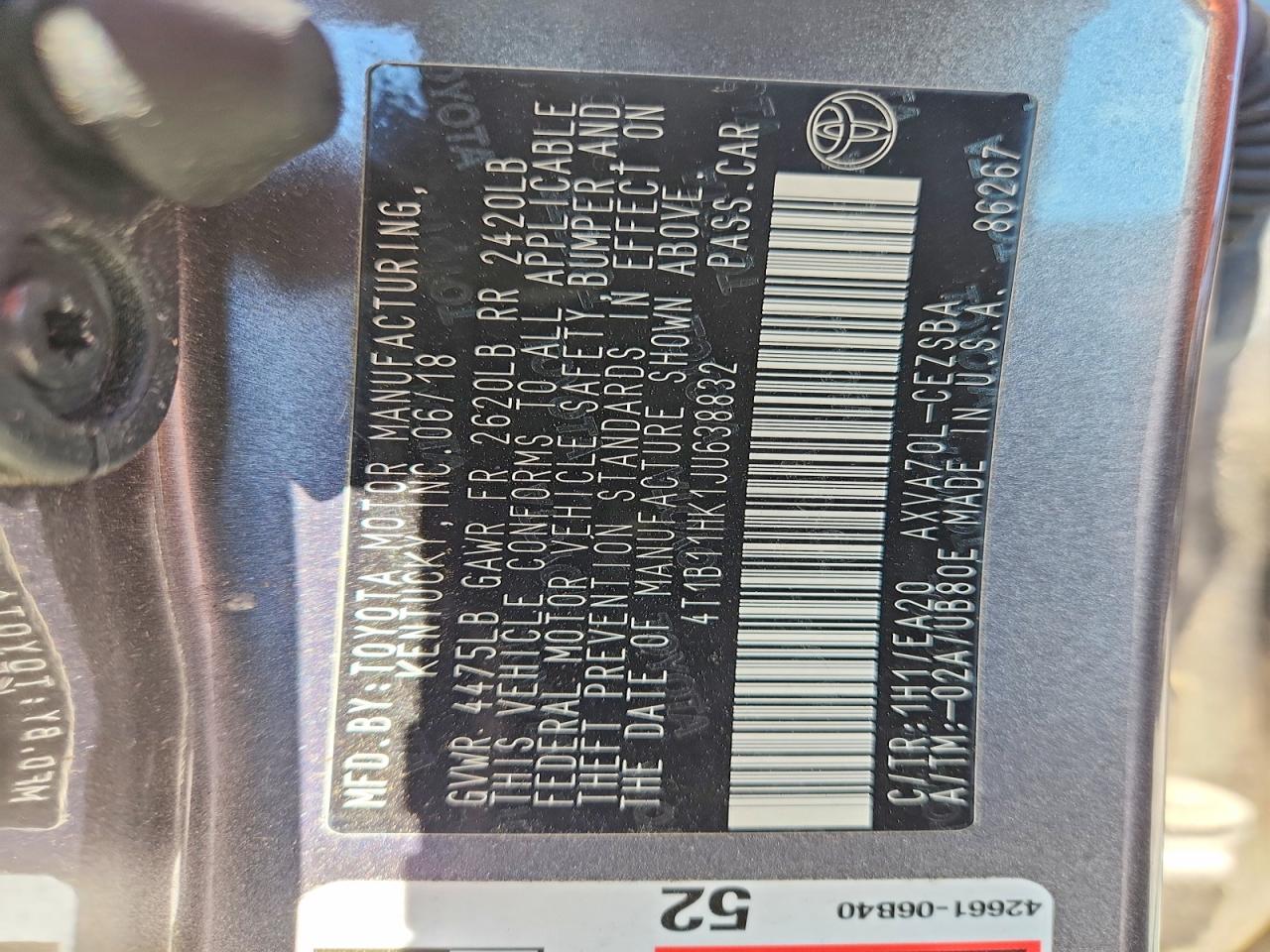 2018 TOYOTA CAMRY SE photo 23