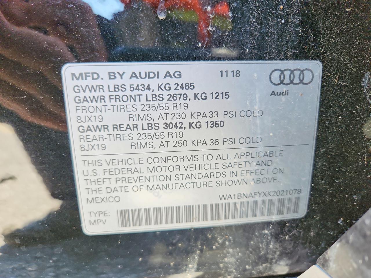 2019 AUDI Q5 PREMIUM PLUS photo 40
