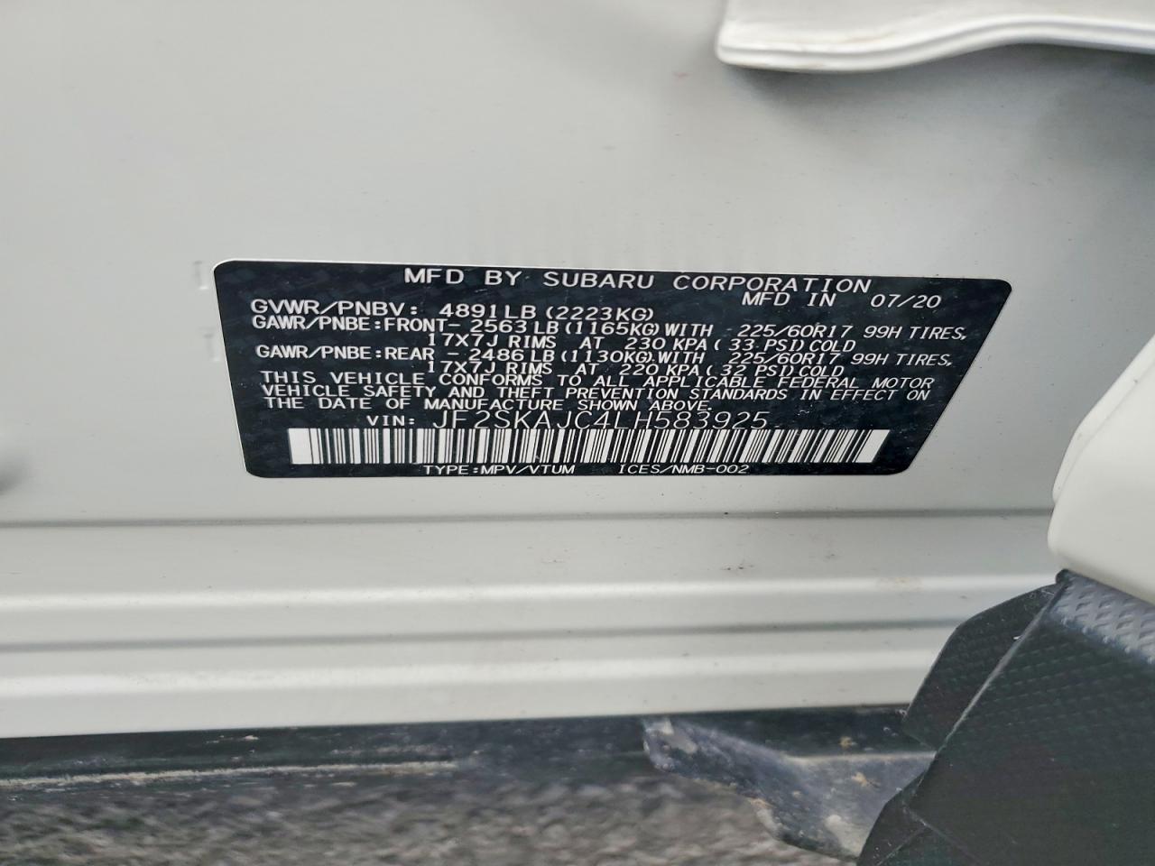 2020 SUBARU FORESTER PREMIUM photo 37