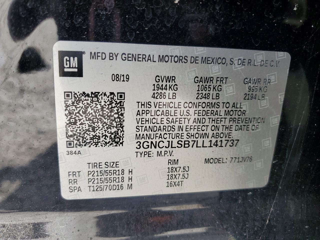 2020 CHEVROLET TRAX 1LT photo 12