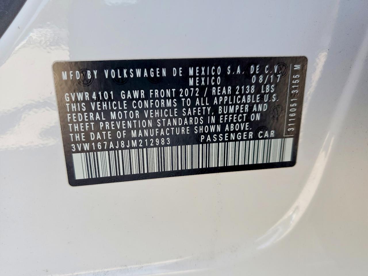 2018 VOLKSWAGEN JETTA S photo 23