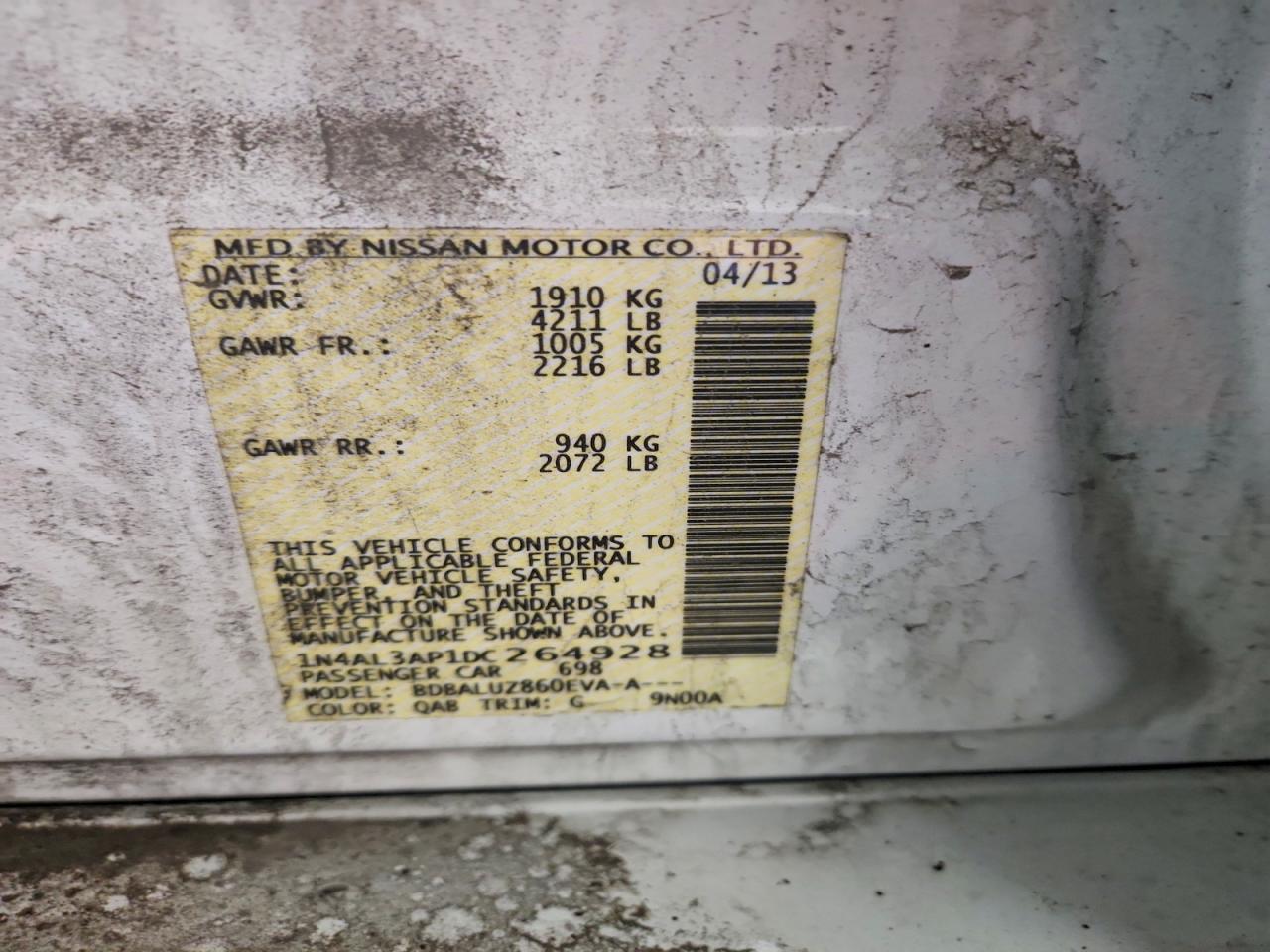2013 NISSAN ALTIMA 2.5 photo 23