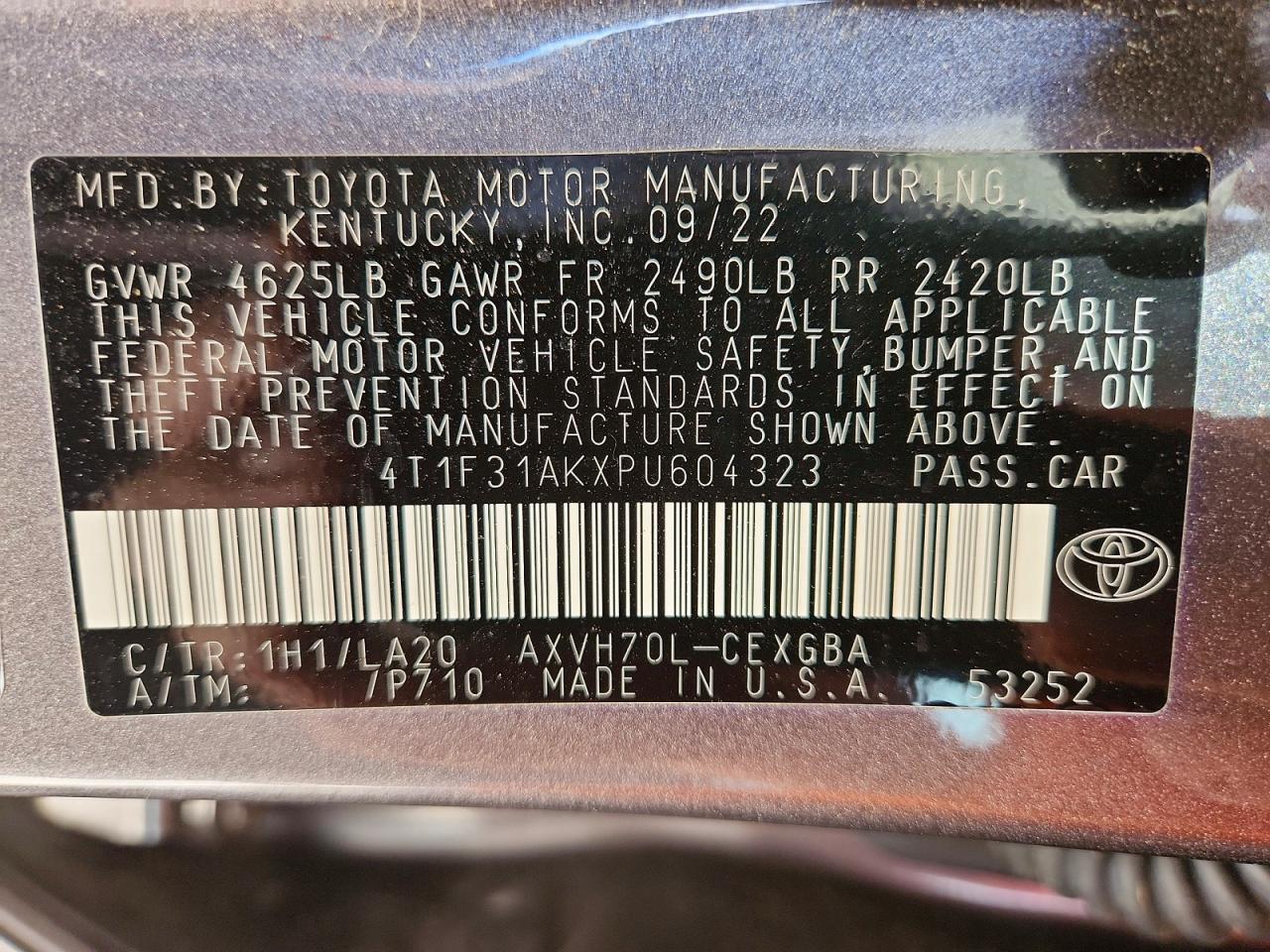2023 TOYOTA CAMRY XLE photo 12