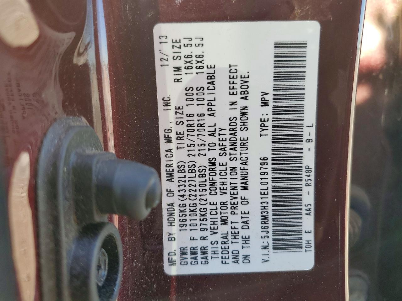 2014 HONDA CR-V LX photo 40