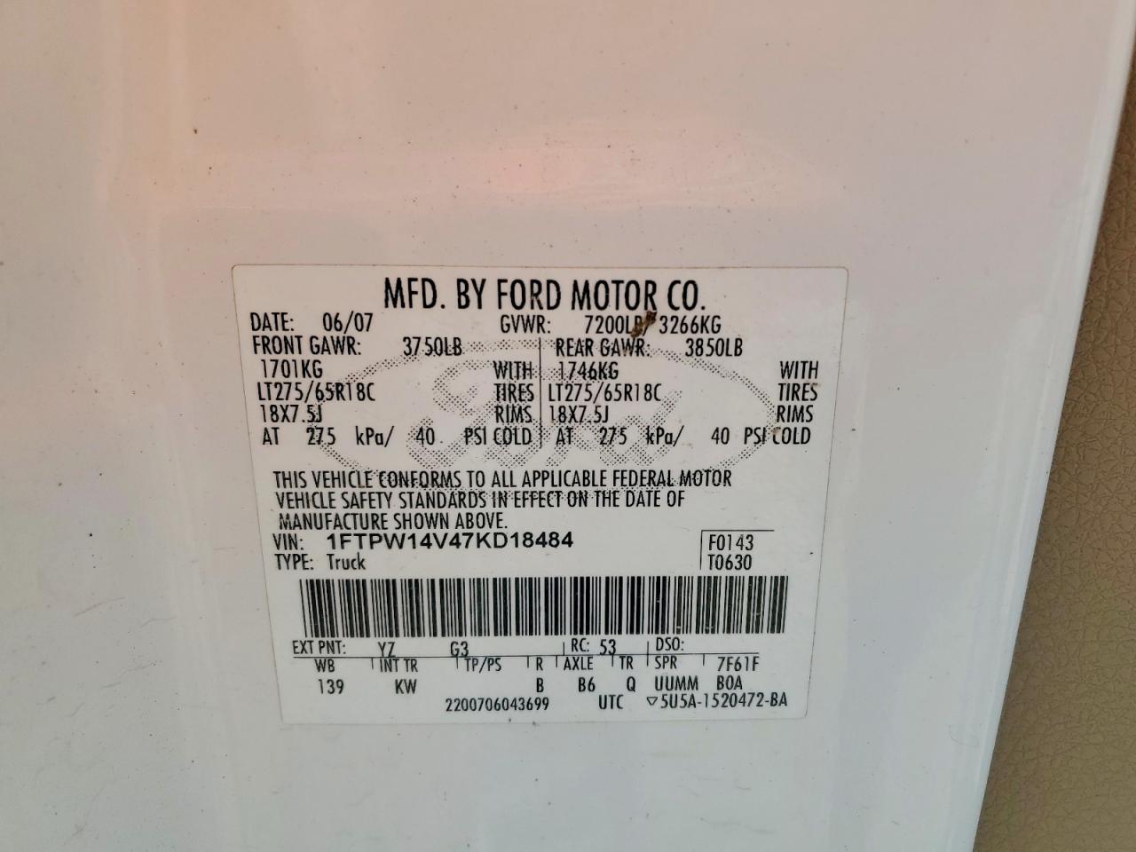 2007 FORD F150 SUPERCREW photo 23