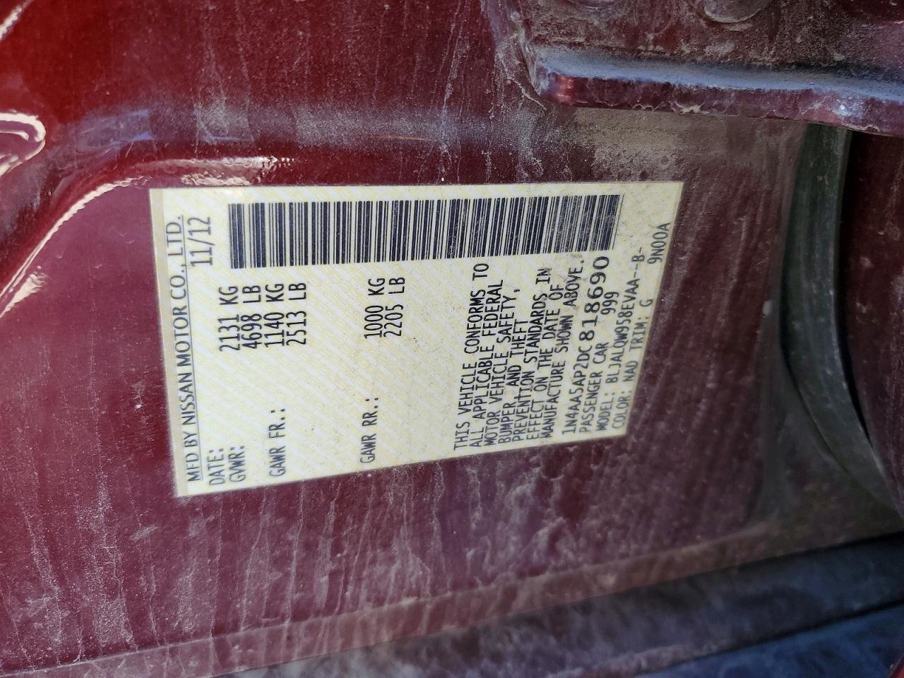 2013 NISSAN MAXIMA 3.5 S photo 23