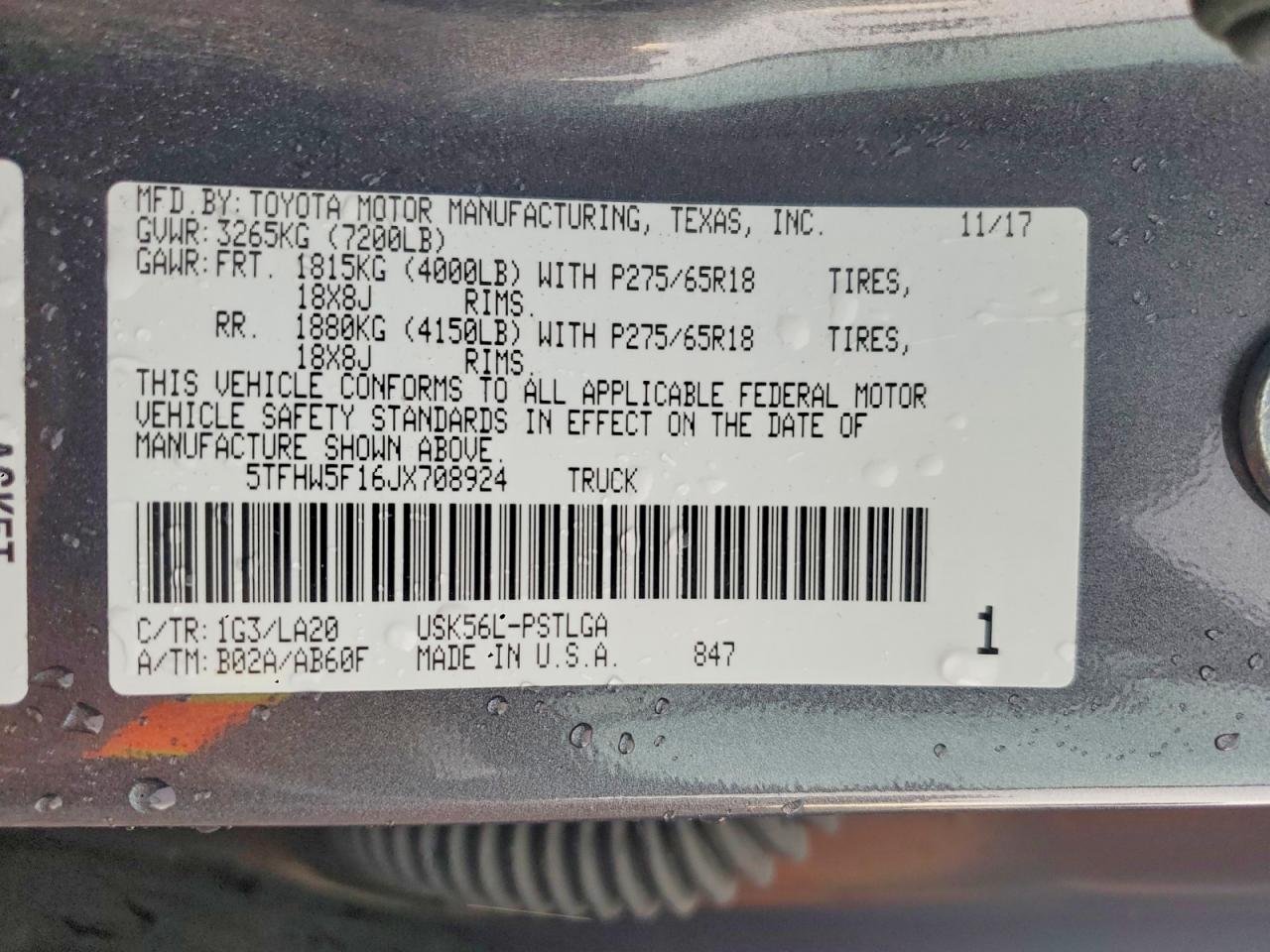 2018 TOYOTA TUNDRA CREWMAX LIMITED photo 23