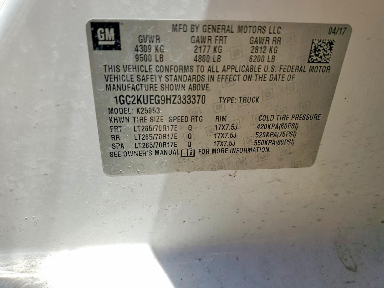 2017 CHEVROLET SILVERADO K2500 HEAVY DUTY photo 23