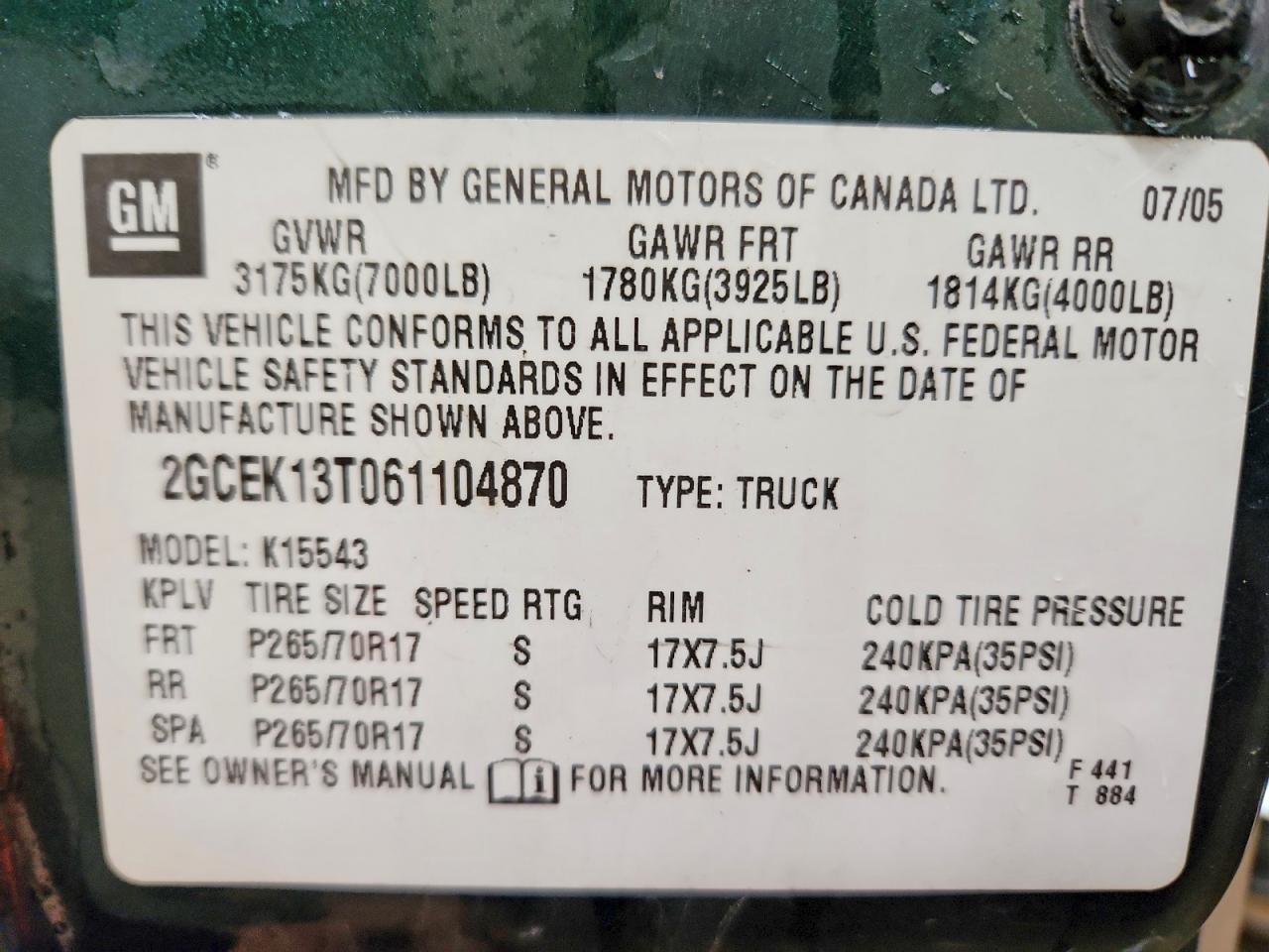 2006 CHEVROLET SILVERADO K1500 photo 34