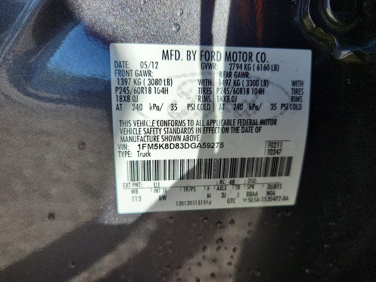 2013 FORD EXPLORER XLT photo 40