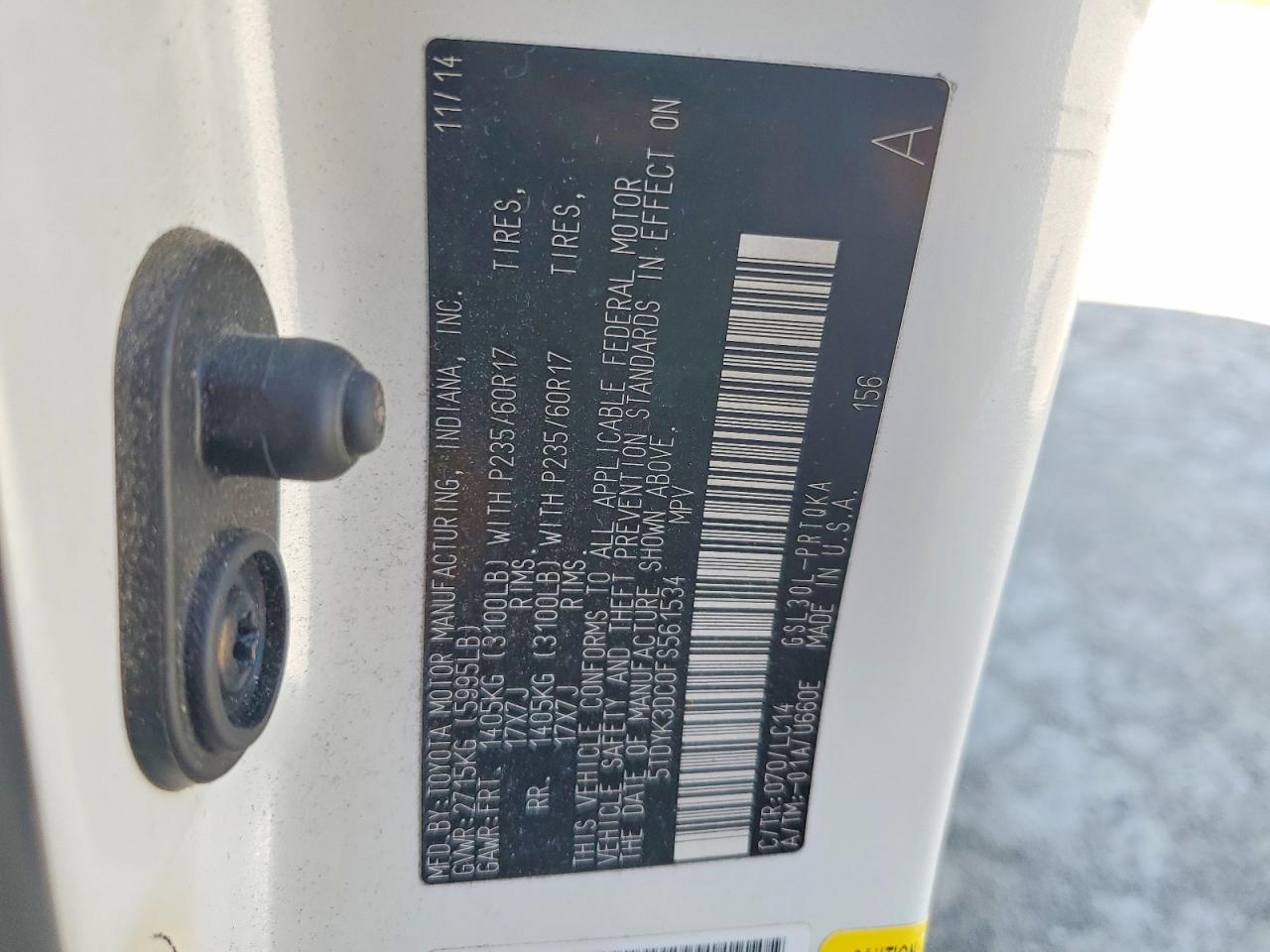 2015 TOYOTA SIENNA XLE 8-PASSENGER photo 25