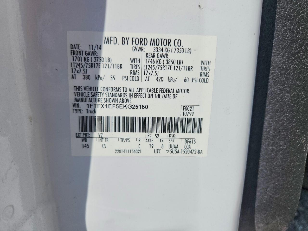 2014 FORD F150 SUPER CAB photo 34