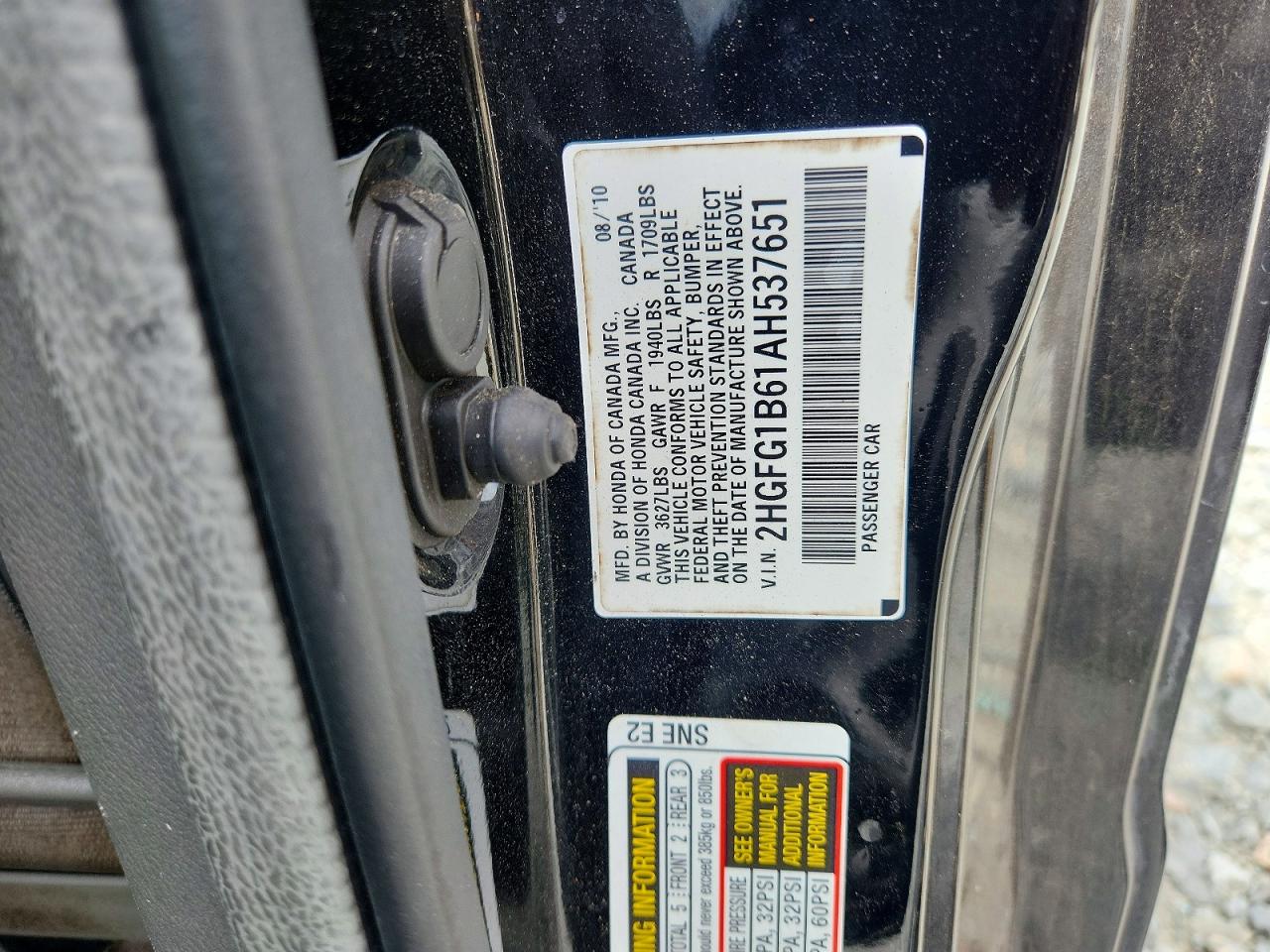 2010 HONDA CIVIC LX photo 37