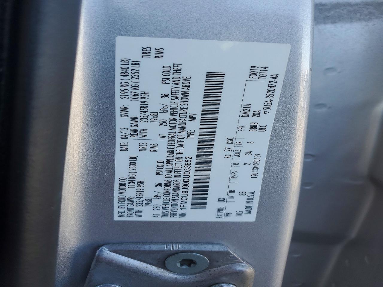 2013 FORD ESCAPE TITANIUM photo 13