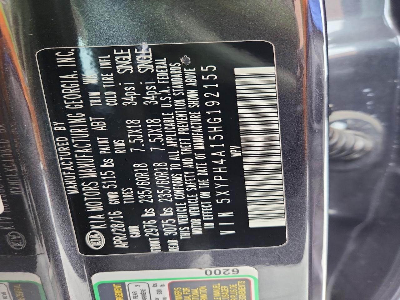 2017 KIA SORENTO EX photo 34
