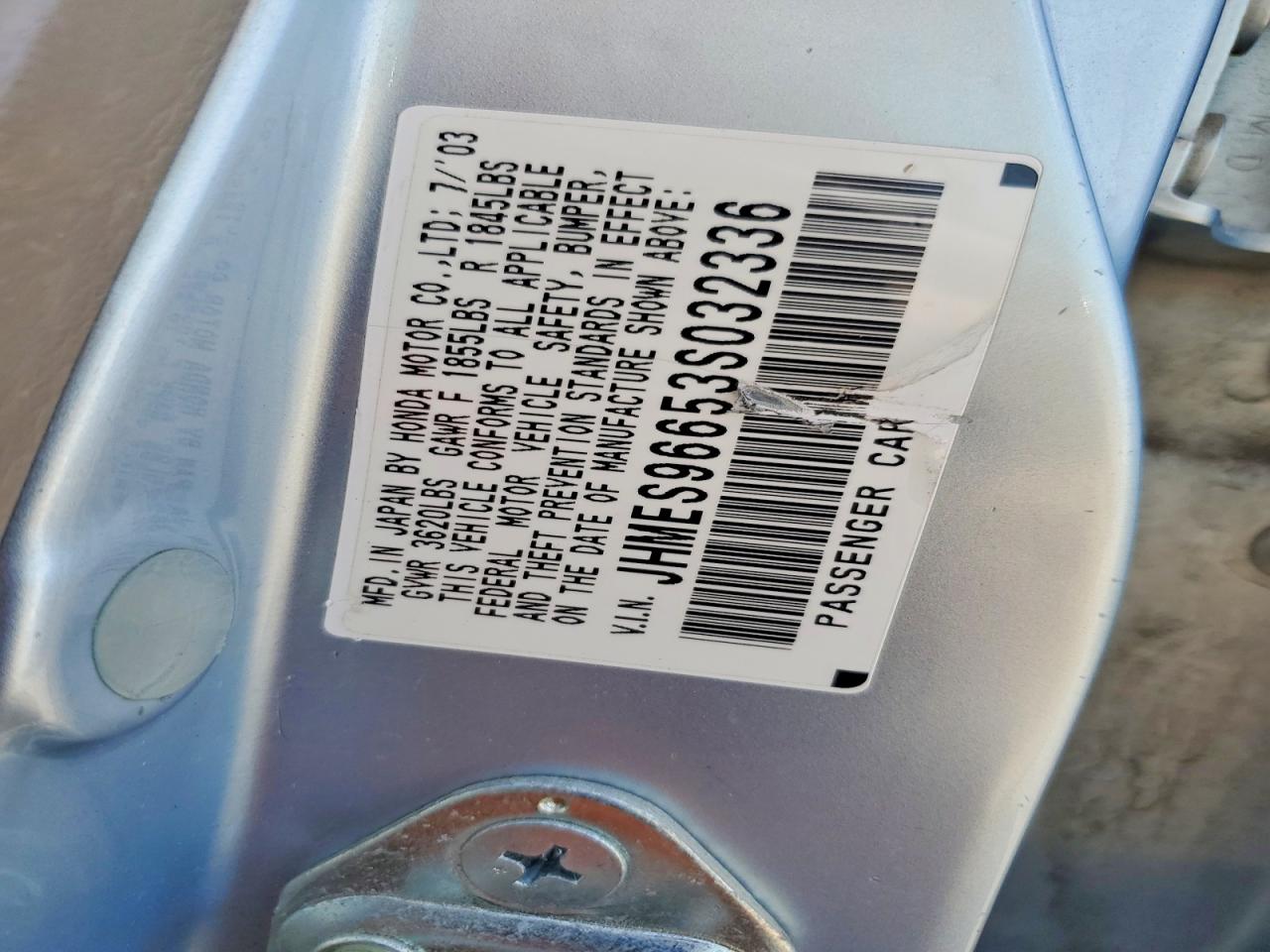2003 HONDA CIVIC HYBRID photo 34