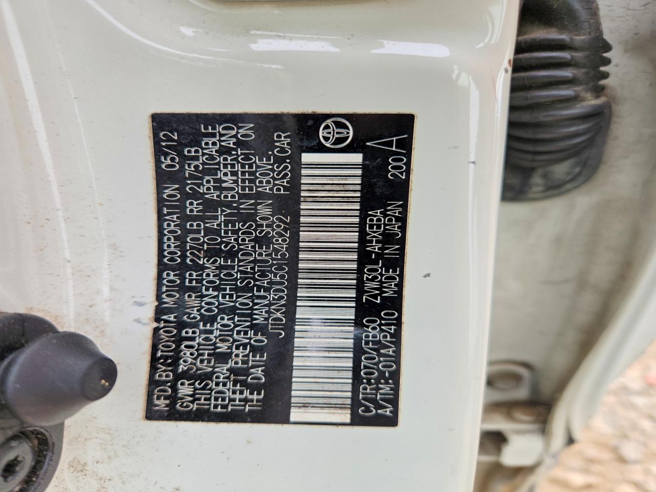 2012 TOYOTA PRIUS TWO photo 27