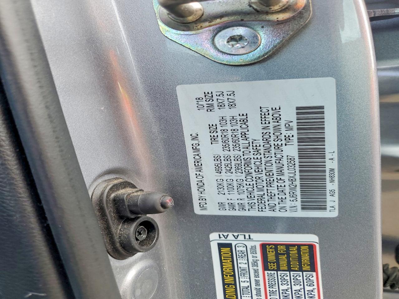 2018 HONDA CR-V EXL photo 37
