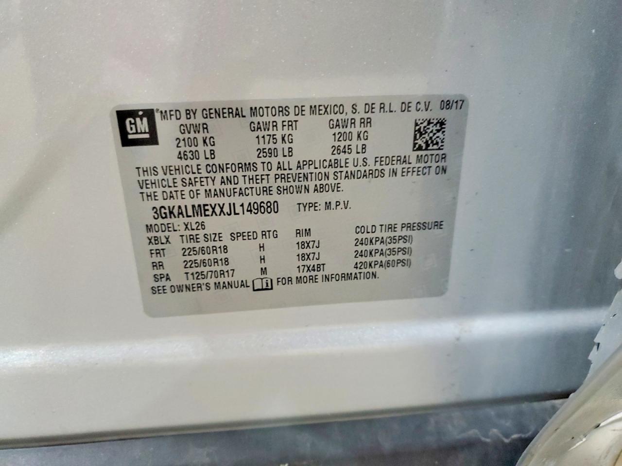 2018 GMC TERRAIN SLE photo 37