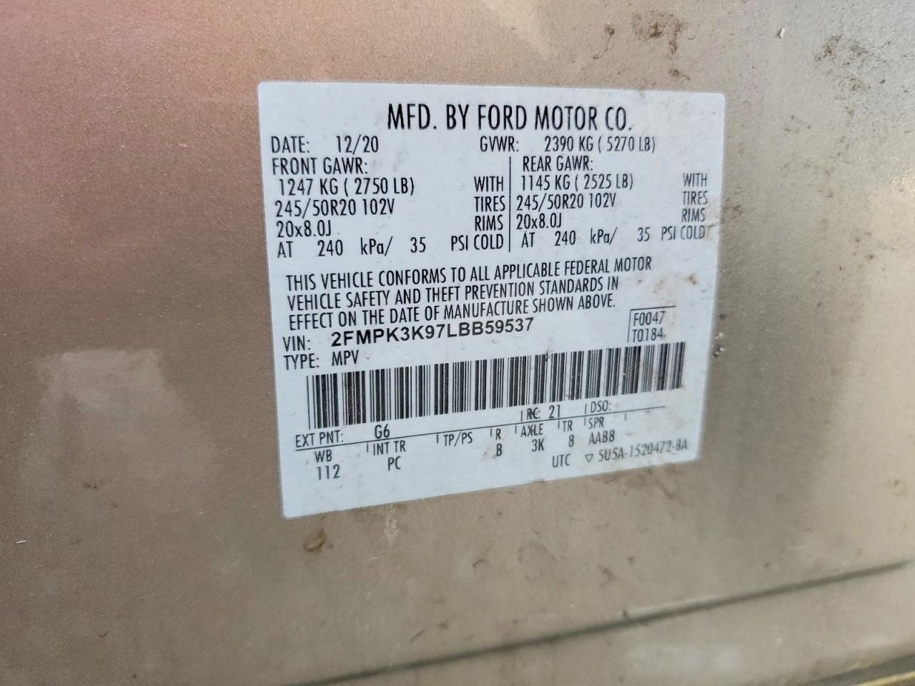 2020 FORD EDGE TITANIUM photo 37