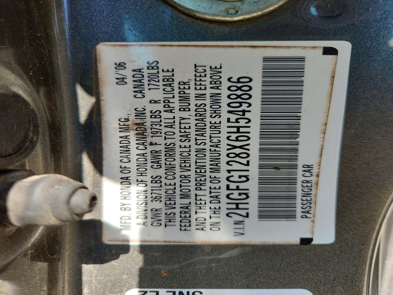 2006 HONDA CIVIC EX photo 34