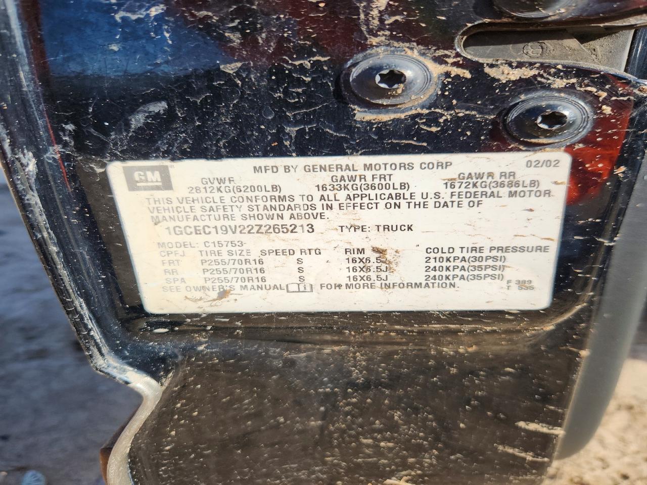 2002 CHEVROLET SILVERADO C1500 photo 34