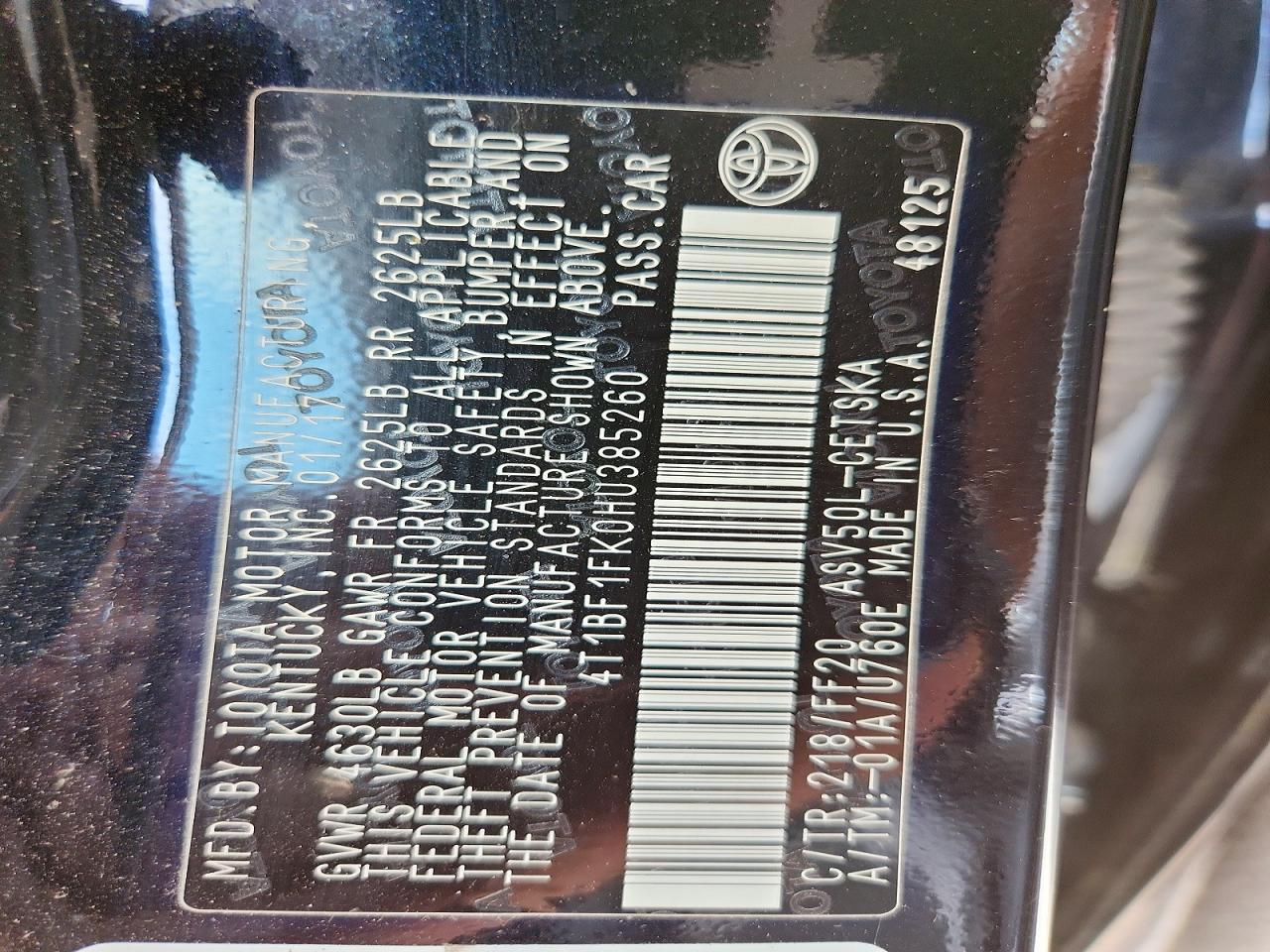 2017 TOYOTA CAMRY SE photo 37