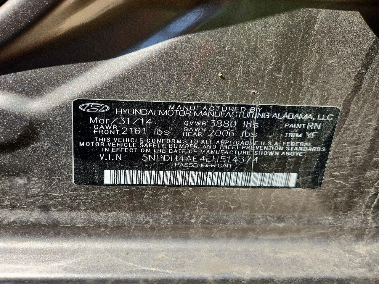 2014 HYUNDAI ELANTRA SE photo 23