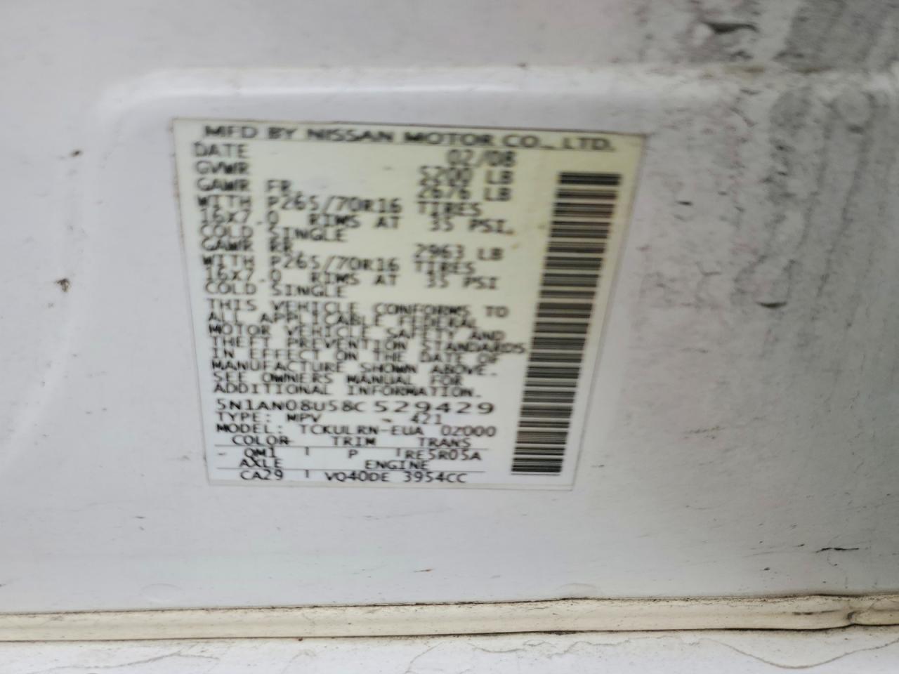 2008 NISSAN XTERRA X photo 25