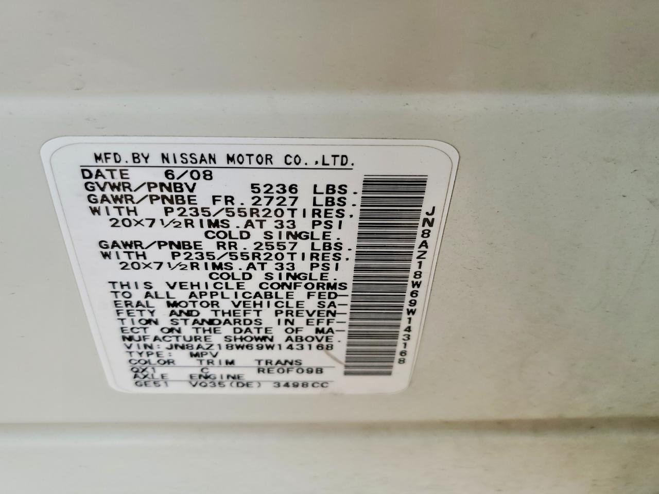 2009 NISSAN MURANO S photo 23