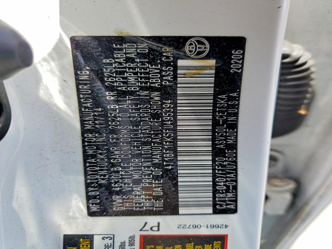 2015 TOYOTA CAMRY SE photo 12