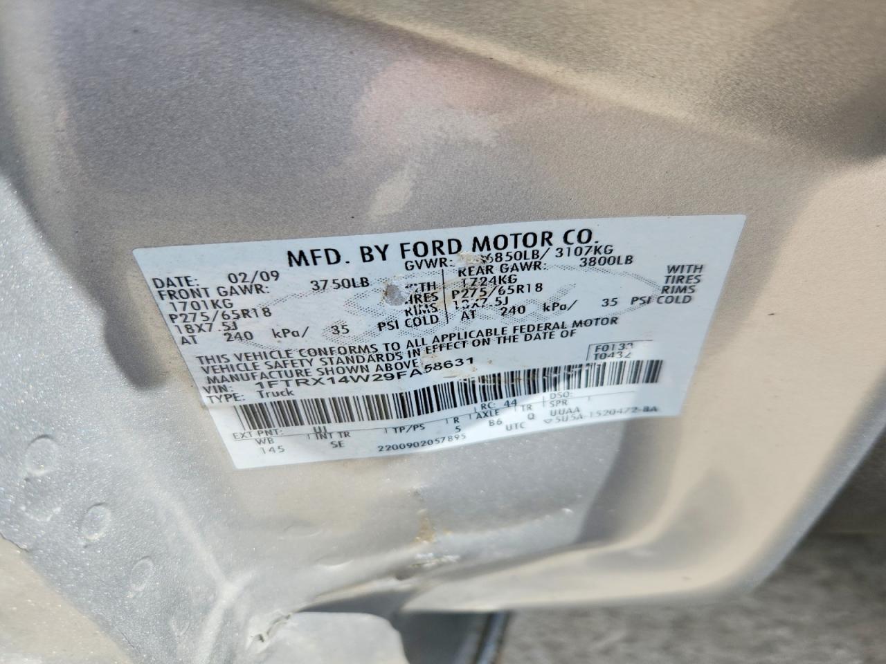 2009 FORD F150 SUPER CAB photo 34