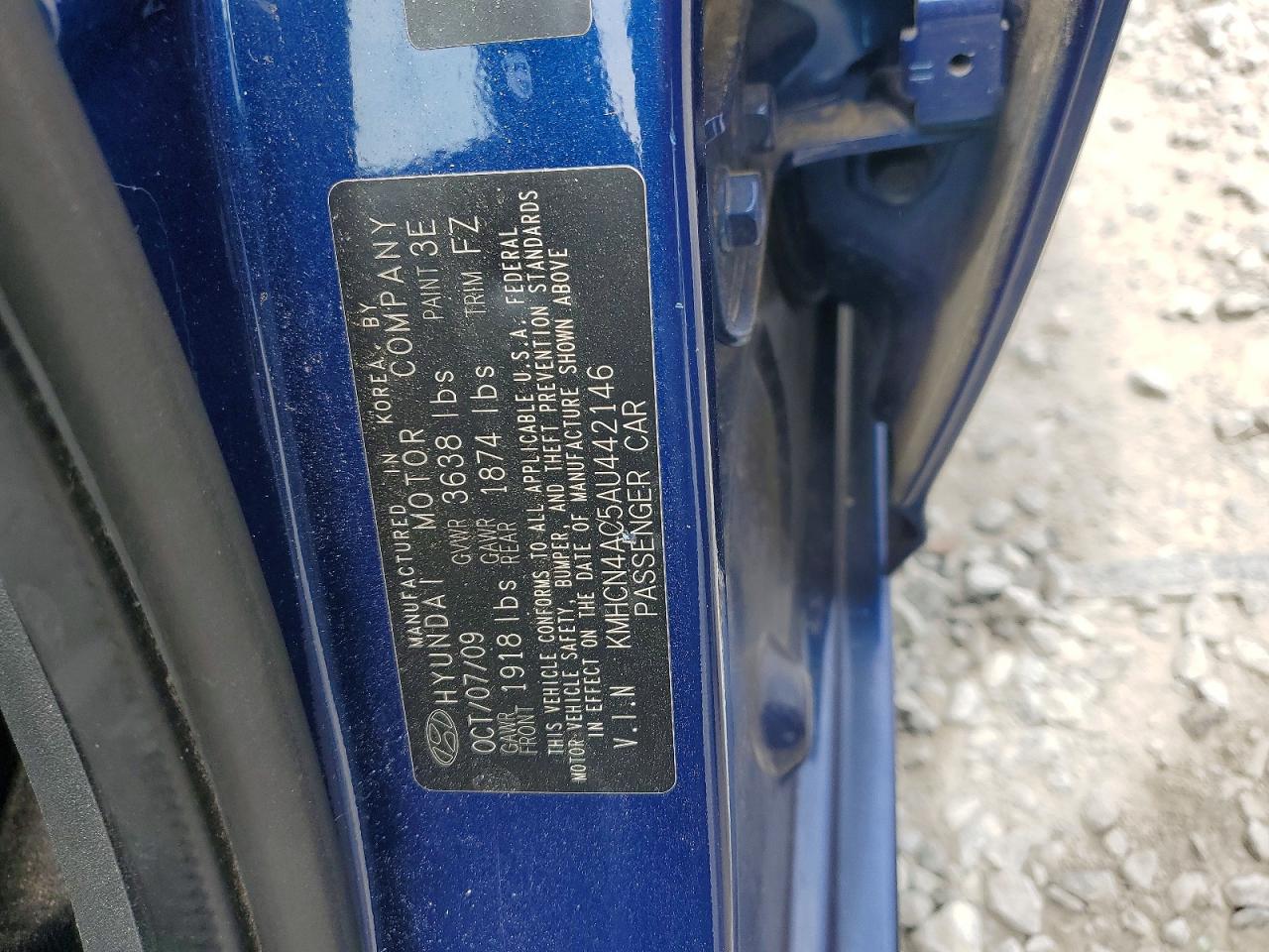 2010 HYUNDAI ACCENT GLS photo 12
