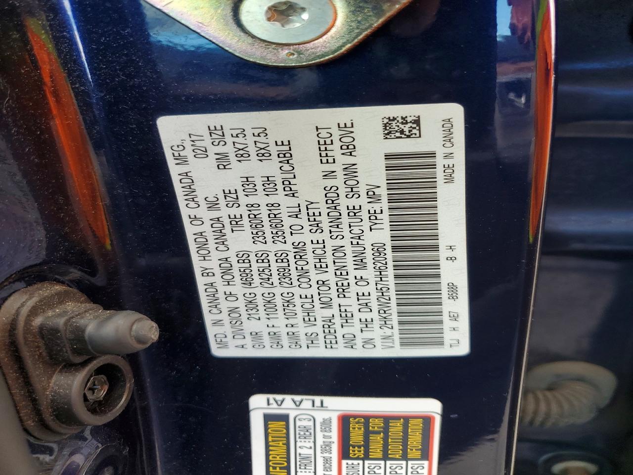 2017 HONDA CR-V EX photo 37