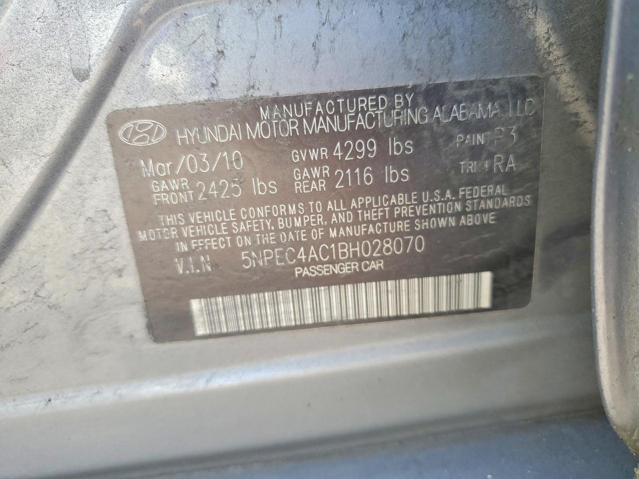 2011 HYUNDAI SONATA LIMITED photo 37